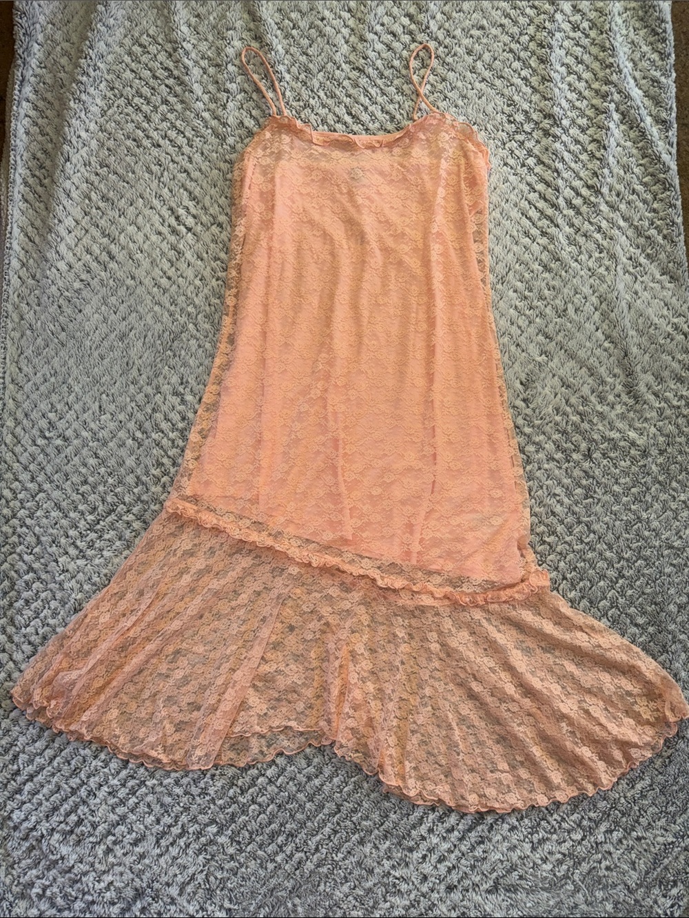 Light Pink Lace Slip Dress